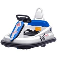 Image of HOMCOM 6V Kids Bumper Car, 360 Degree Rotation Waltz Car w/ 2 Speeds - White