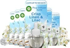 Image of Air Wick Plug In Refill - Crisp Linen & Lilac - 19ml 6 Pack
