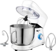 Image of Electric Stand Mixer 1200W 8 Speed 7L Mixing Bowl Food Baking Tool White/Silver