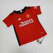 Image of BNWT Adidas Baby Manchester United 2023-2024 Red Home Shirt Age 9-12 Months