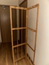 Image of Bamboo Folding Coat & Hat Stand with Hooks Free Standing Rack