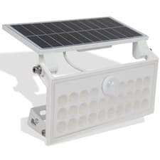 Image of LED Solar Powered Outdoor Light with PIR Motion Sensor IP44 6500k Morris