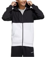 Image of Adidas Mens Essentials 3 Stripe Sweat Shirt Jacket FM3449 black/White Small NWT