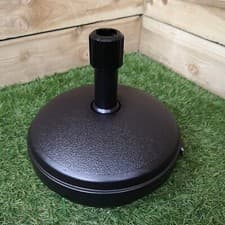 Image of Garden Parasol Umbrella Base in Black 7Kg / 7 Litre Capacity Water Filled