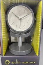 Image of Acctim Podium Grey Domed Glass Lens Alarm Clock