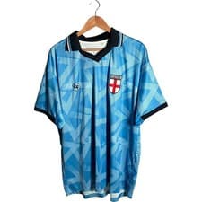 Image of Classicos de Futebol Shirt Men's Size XL Blue England Retro Design 90s Football