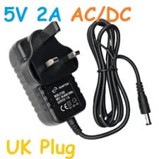 Image of 12V 2A AC/DC UK Plug Power Supply Adapter Converter Charger 5.5 x 2.1mm