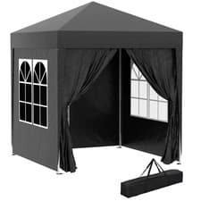 Image of 2x2m Pop Up Gazebo Blue Waterproof Garden Party Tent Marquee Canopy