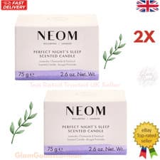 Image of 2x NEOM Perfect Night's Sleep 75g Candle- Lavender Chamomile Relaxing Scent