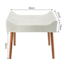 Image of Vanity Stool Upholstered Dressing Table ChairElegant Padded Makeup Stool