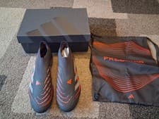 Image of ADIDAS Predator Elite Laceless Stealth Victory with carry bag UK 11-brand new