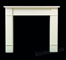 Image of GAS ELECTRIC CREAM IVORY MODERN FIRE FIREPLACE SUITE MANTEL SURROUND LARGE 54"