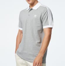 Image of adidas Originals Polo Mens - Trefoil 3 Stripes Polo - 100% Cotton - All Sizes