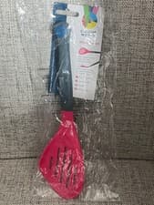 Image of Colour Works Bright Pink Silicone Multi Turner Spatula Chef Cooking New