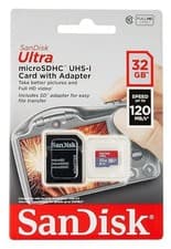 Image of SanDisk 32GB Ultra MICRO SDHC SD Card + Adapter Class 10 UHS-I Memory Card (UK)