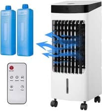 Image of 4L Portable Air Cooler Humidifier Cool Fan with Ice Box 3 Speed Control Swing