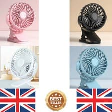 Image of 3 Speeds Mini Cooling Fan USB Rechargeable Clip On Desk Baby Stroller Portable
