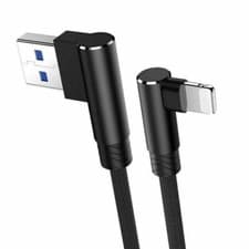 Image of New 90 Degree Angle USB to 8 Pin Fast Charger Braided Lead For iPhone 11 12-14