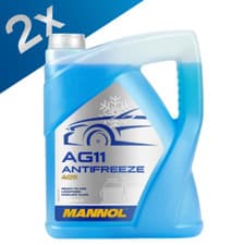 Image of 2x Mannol AG11 Blue Antifreeze/Coolant -40°C Ready Mixed Long Term 4011 5L