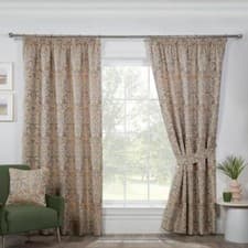 Image of Kyoto Curtains Lined Pencil Pleat Taped Header Ready Made Curtains Pair