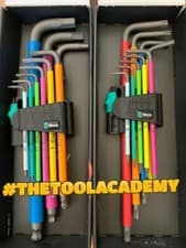 Image of Wera Tools Colour Torx Star Set Extra Long T8 - T40 + Hex Allen Key Set 1.5-10mm