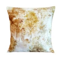 Image of Woodland Trees Auburn Beige Cushion Cover 10" 12" 14" 16" 17" 18" 20" 22" 24"