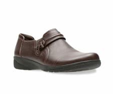 Image of Clarks Cheyn Madi Ladies Dark Tan Leather Shoes Uk Size 8 D EUR 42.
