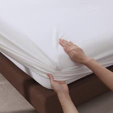 Image of Extra Deep Fitted Sheet 100% Egyptian Cotton 200TC 40CM Extra Deep Pocket Sheet