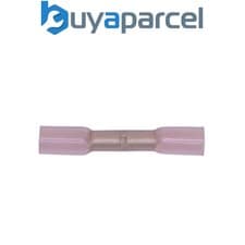 Image of Sealey RTSB100 Heat Shrink Butt Connector Terminal 4.8mm, Red - Pack of 100 