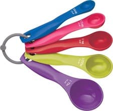 Image of Colourworks Measuring Spoon Set, 5 Spoons for Measuring Food, Durable, Stain Res