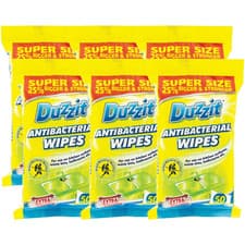 Image of 6 x 50Pack Duzzit Antibacterial Wipes Germ Killing Cleaning Disinfectant Surface