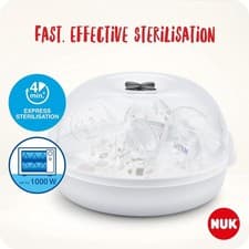 Image of NUK 10256444 Micro Express Plus Microwave Steam Steriliser