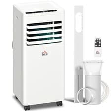 Image of HOMCOM Mobile Air Conditioner White W/ Remote Control Cooling Ventilating 557W