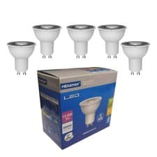 Image of Megaman 5w LED GU10 PAR16 Lamp 5 Pack 36 Degree Kitchen Spotlight 710290 A