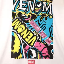Image of NEFF VENOM SHIRT MENS MEDIUM WHITE MARVEL MOVIE COMIC CASUAL NWT