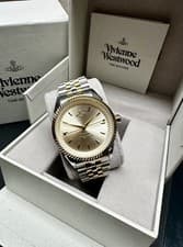 Image of Ladies Vivienne Westwood Seymour Gold & Silver 38mm Dial Watch VV240CPSG