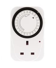 Image of Mechanical 24 Hour Timer Plug In Socket Mains Electric Appliance Home Controller