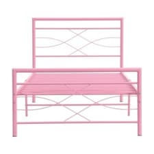 Image of Simple Budget metal bed Single bed Frame w/Mattresses Option Bedroom Furniture