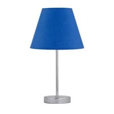Image of Modern Table Lamp or Bedside Light 35cm with Cotton Fabric Shade
