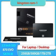 Image of SAMSUNG 2.5 inch SSD 870 EVO 2TB 1TB 500GB 250GB SATA III Solid State Drive lot