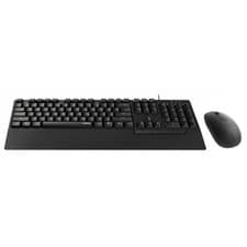 Image of Wired Keyboard Mouse Combo USB QWERTY Spill Resistant Rapoo NX2000 Black
