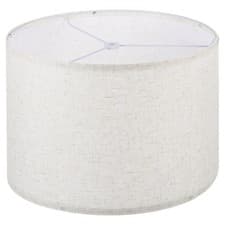 Image of Drum Lamp Shades 13x13x9 Inch Linen Round Lamp Shade for Table Lamps Beige