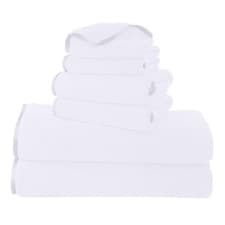 Image of Luxury Silk Hemming Towel Set - Light Thin Quick Drying - 2 Bath Towels 2 Han...
