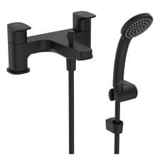 Image of Ideal Standard Ceraplan Dual Control Bath Shower Mixer with Shower Set - Silk Bl