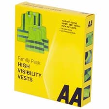 Image of AA Hi Vis Family Pack Yellow High Viz Visibility Waistcoat Safety Vest Jacket
