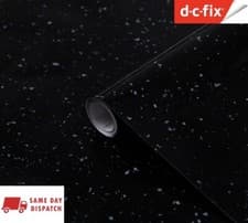 Image of DCFIX BLACK GRANITE SELF ADHESIVE STICKY BACK PLASTIC VINYL FILM 67.5CM