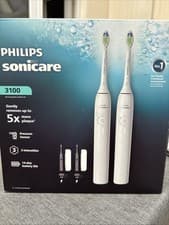 Image of Philips Sonicare 3100 Series Electric Toothbrush x 2, Model HX4072/41. NEW