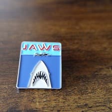 Image of Jaws Thriller Film Movie Shark Attack Enamel Pin Badge Memorabilia + Gift Bag