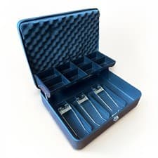 Image of Cathedral Cash Box 12” Coin Organiser Tray Lockable Safe No Key Charcoal