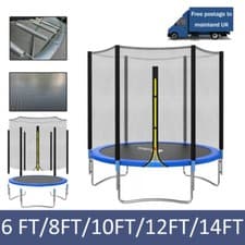 Image of 4.5 6 8 10 12 14FT Kid Trampoline With Safety Net Spring Pad for Kids